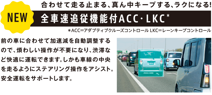 NEW 全車速追従機能付ACC・LKC
